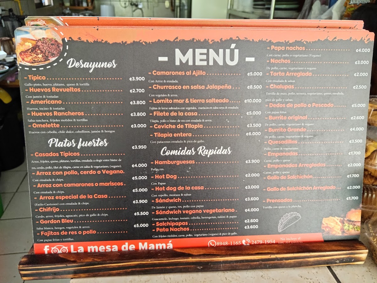 Menu Restaurante La Mesa De Mamá-2