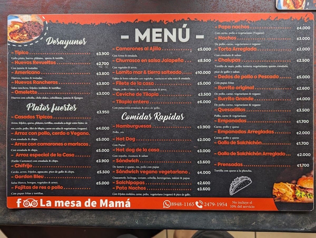 Menu Restaurante La Mesa De Mamá-5
